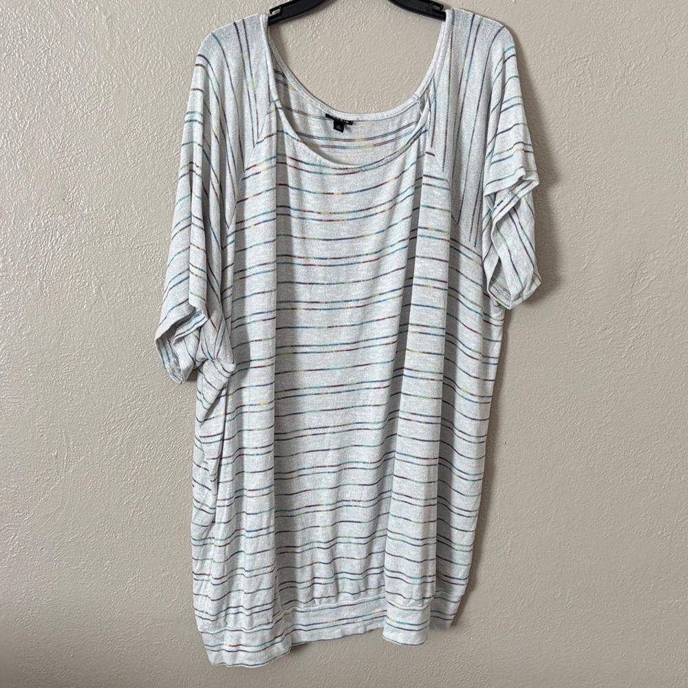 Torrid Womens Plus Size Lightweight Knit Striped Off the Shoulder Sweater Top 6X